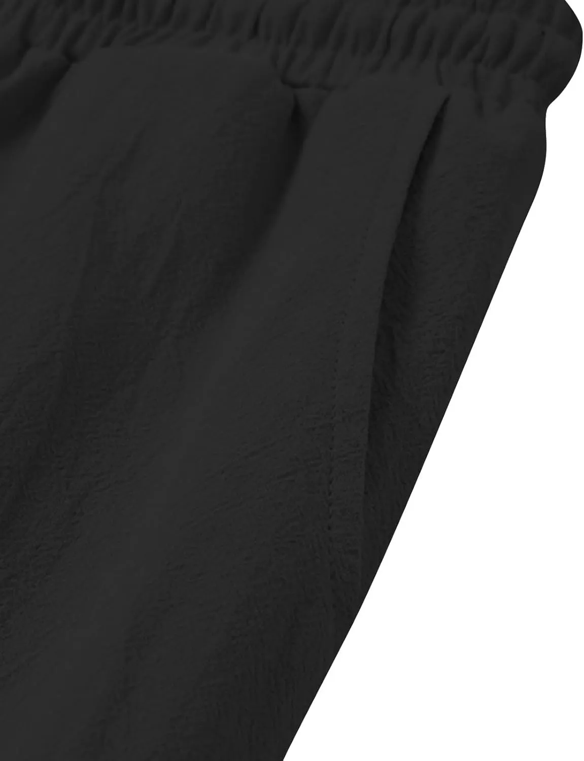 Men's 2 Pack Linen Pants Summer Casual Beach Pants Lightweight Vacation Slacks Elastic Waist Yoga Lounge Trousers