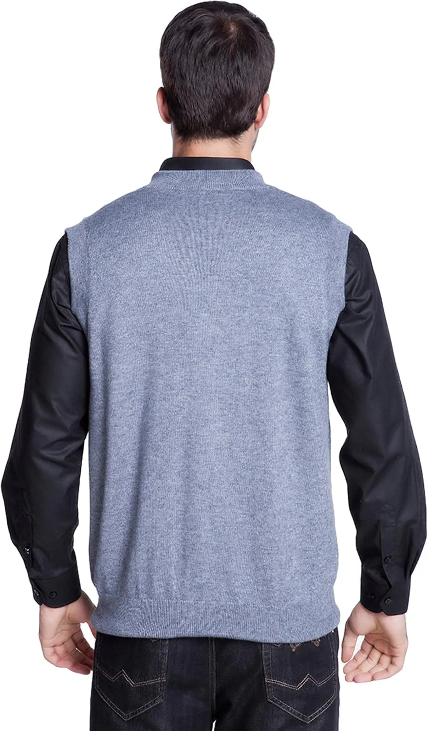Men's Cashmere Sweater Vest with Pockets