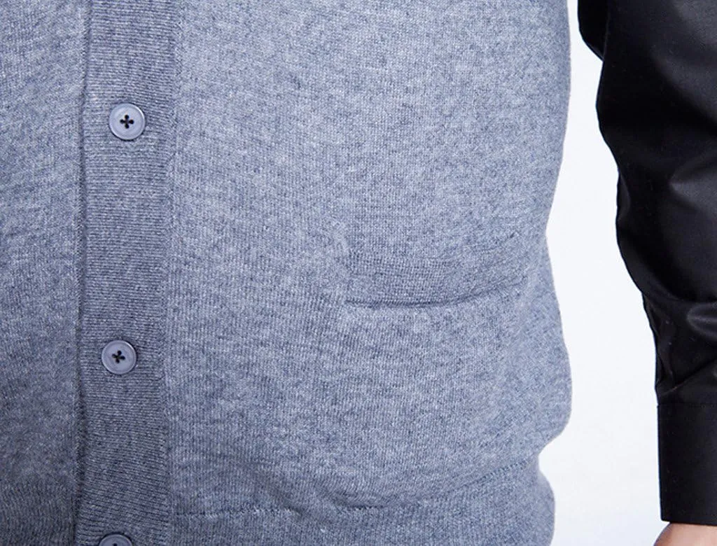 Men's Cashmere Sweater Vest with Pockets