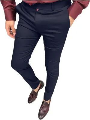 Mens Dress Pants Slim Fit Stretch Golf Pants Business Casual Suit Pants Work Office Trousers with Pockets