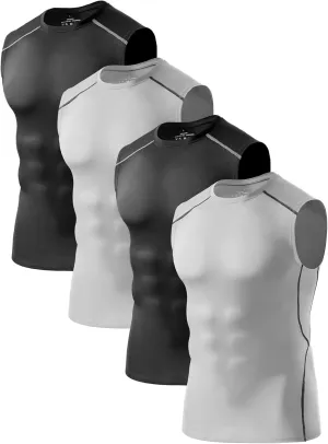 Men's Dry Fit Workout Tank Top Muscle Sleeveless Shirts for Men Compression Tank Top Gym Bodybuilding Running