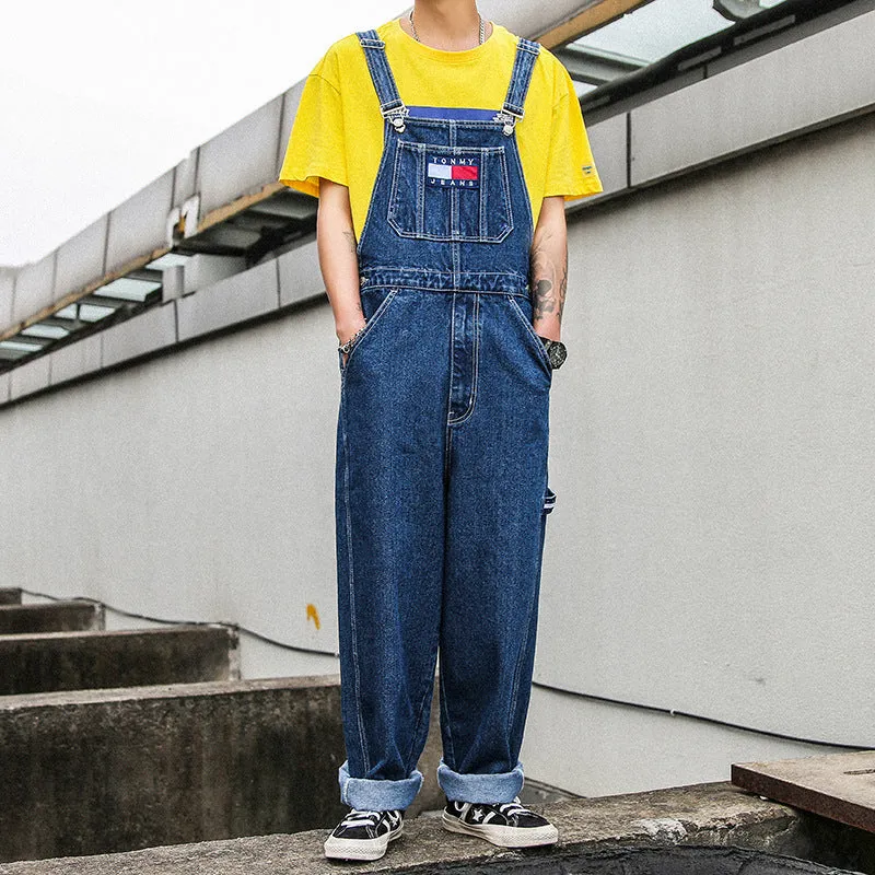 Men's Loose Denim Jumpsuit