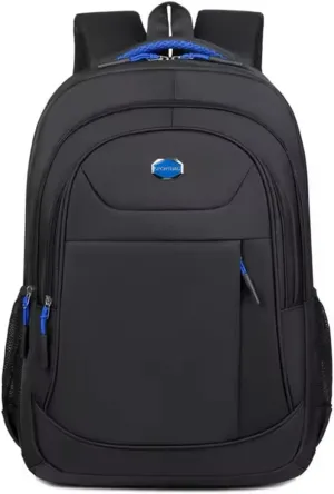Men's Oxford Waterproof Backpack - Business Laptop Bag, Leisure Travel Rucksack, High School and College Student Backpack (Blue)