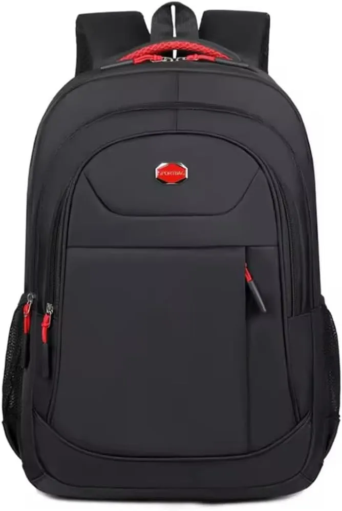 Men's Oxford Waterproof Backpack - Business Laptop Bag, Leisure Travel Rucksack, High School and College Student Backpack (Red)