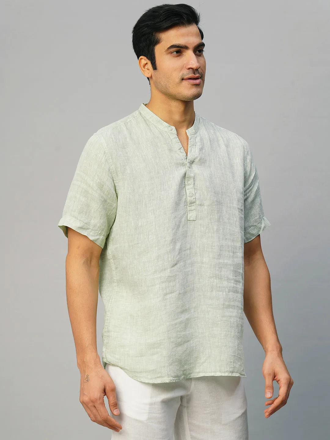 Men's Pista 100% Linen Slim Fit Shirt