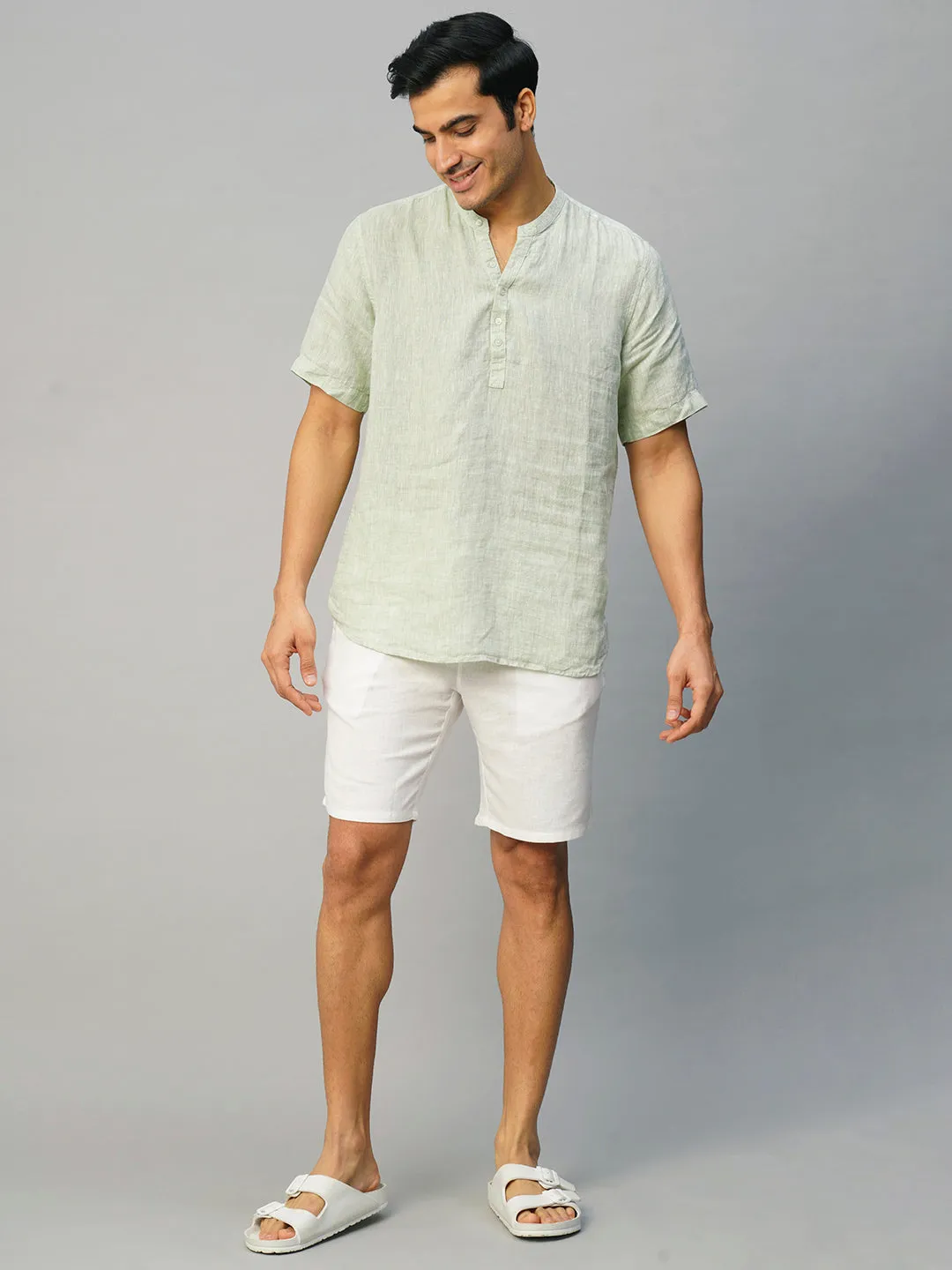 Men's Pista 100% Linen Slim Fit Shirt