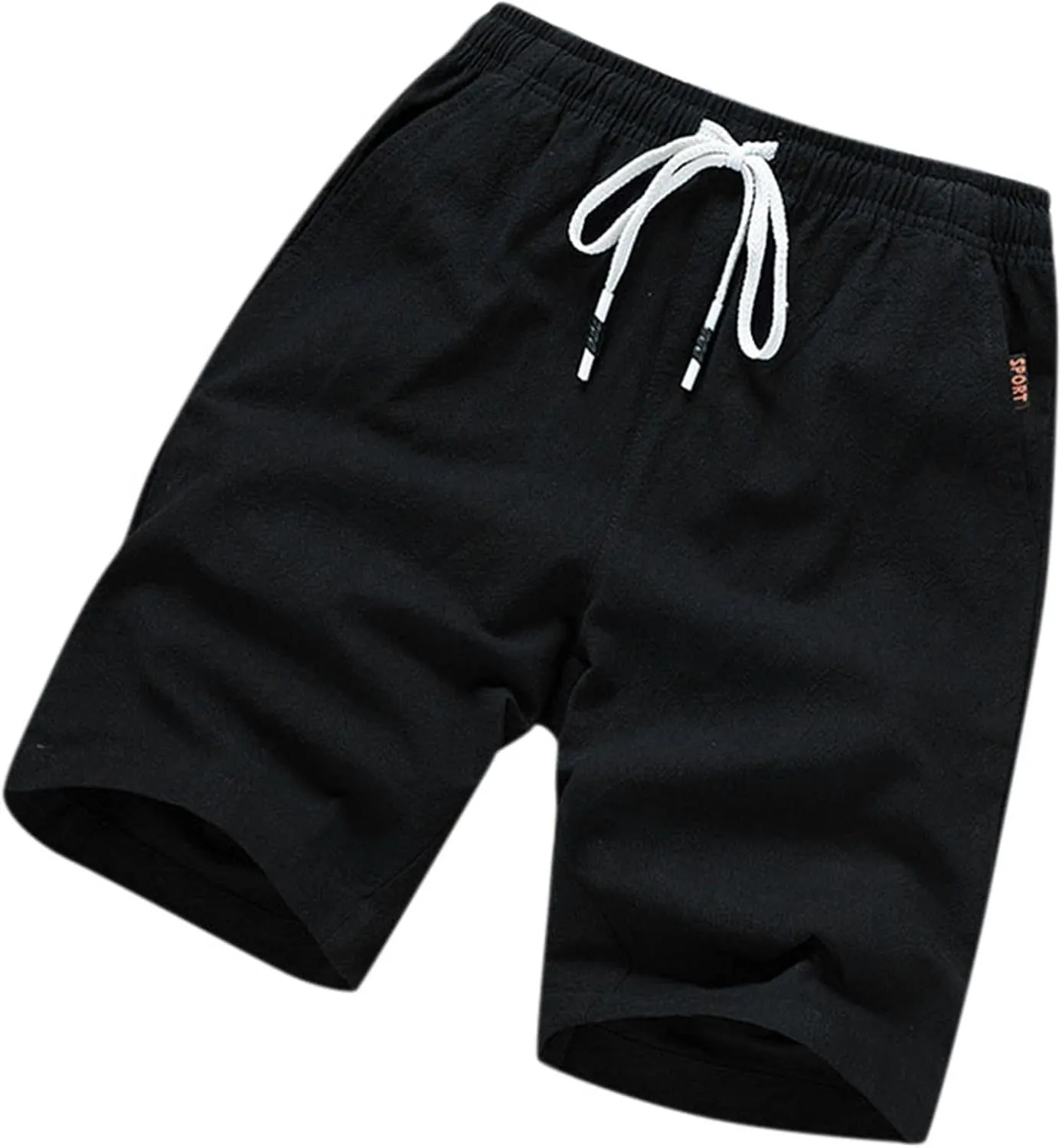 Mens Shorts Cargo SweatShorts Men Jean Graphic Elastic Waist for Dress Casual Oversized Long Linen White Summer
