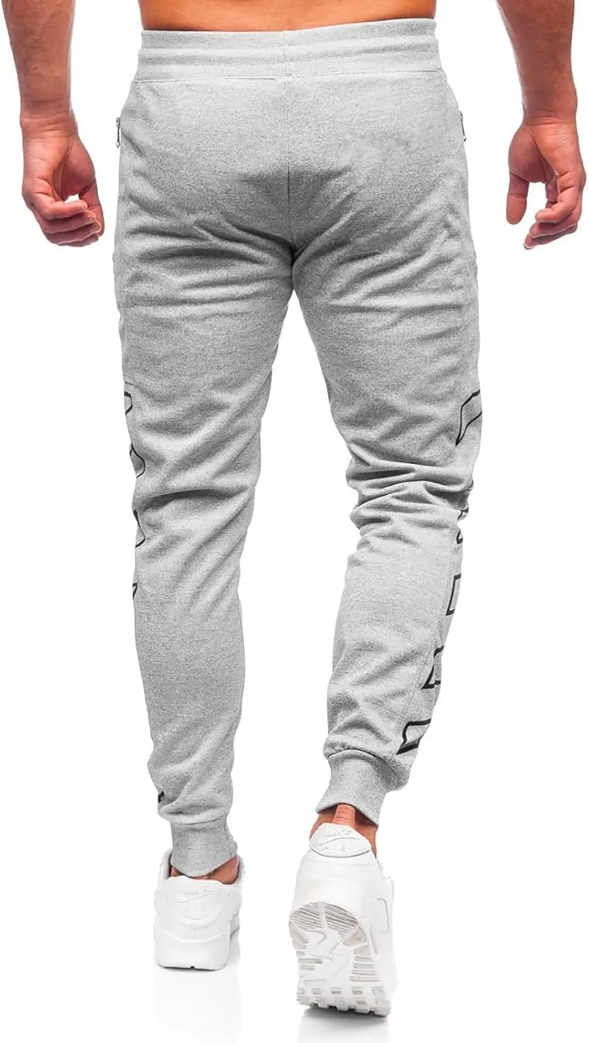 Men's Sweatpants Drawstring Joggers with Pockets Slim Fit Workout Pants Athletic Gym Trousers Work Pants for Men