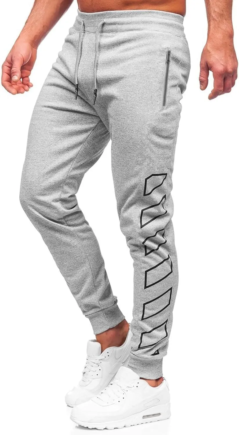 Men's Sweatpants Drawstring Joggers with Pockets Slim Fit Workout Pants Athletic Gym Trousers Work Pants for Men