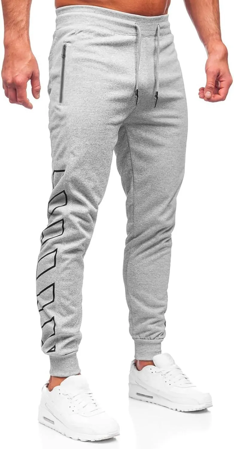 Men's Sweatpants Drawstring Joggers with Pockets Slim Fit Workout Pants Athletic Gym Trousers Work Pants for Men
