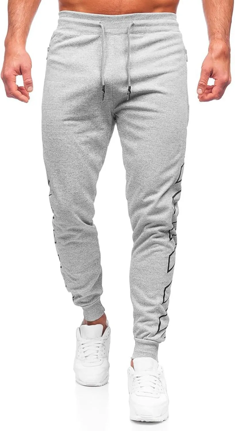 Men's Sweatpants Drawstring Joggers with Pockets Slim Fit Workout Pants Athletic Gym Trousers Work Pants for Men