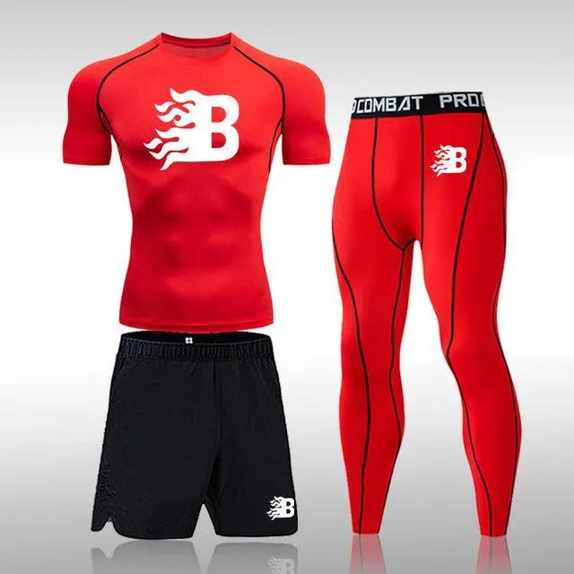 Men's Thermal Compression Tights Leggings Set