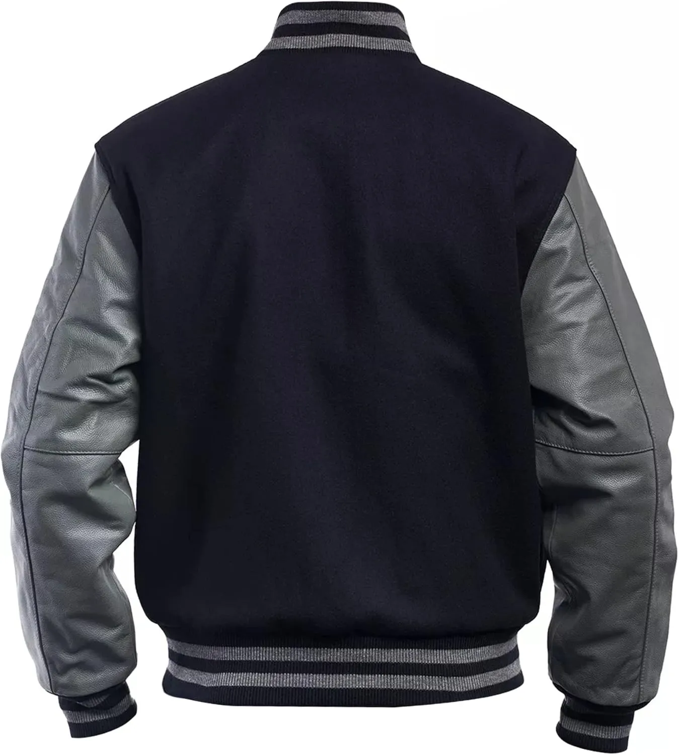 Mens Varsity Letterman Baseball Bomber Jacket | Casual Fashion Wool & Faux Leather College/High School Jackets