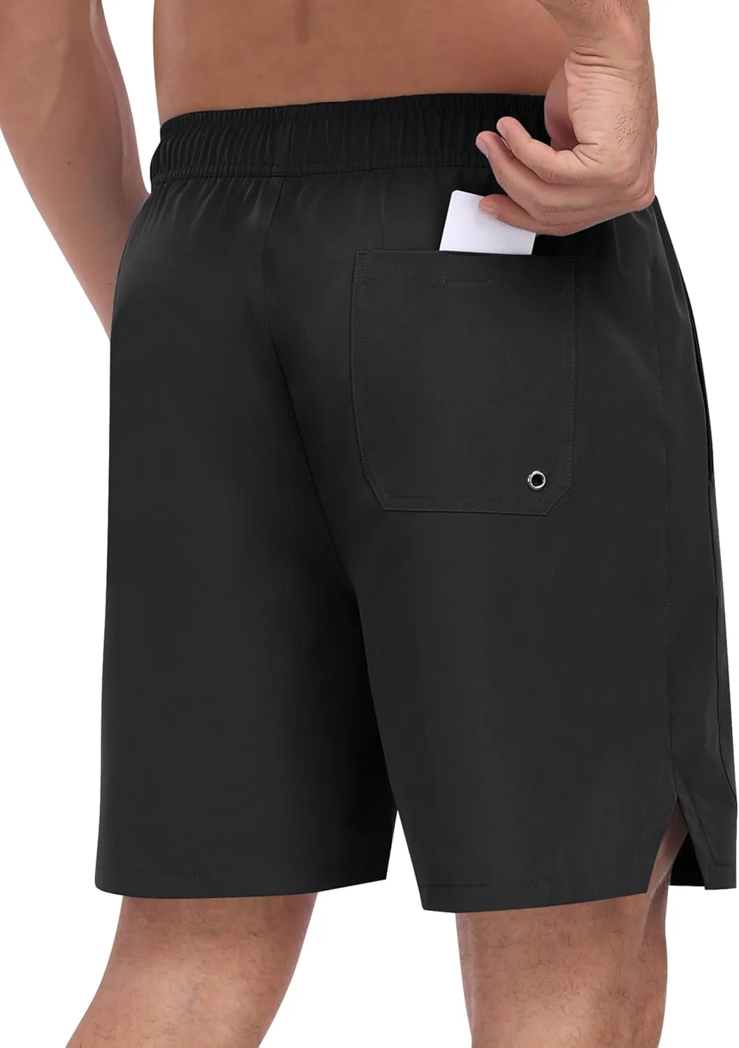 MoFiz Mens Swim Trunks 7inch Swim Shorts with Compression Liner Swimming Suits Board Shorts Surf Short Bathing Suit