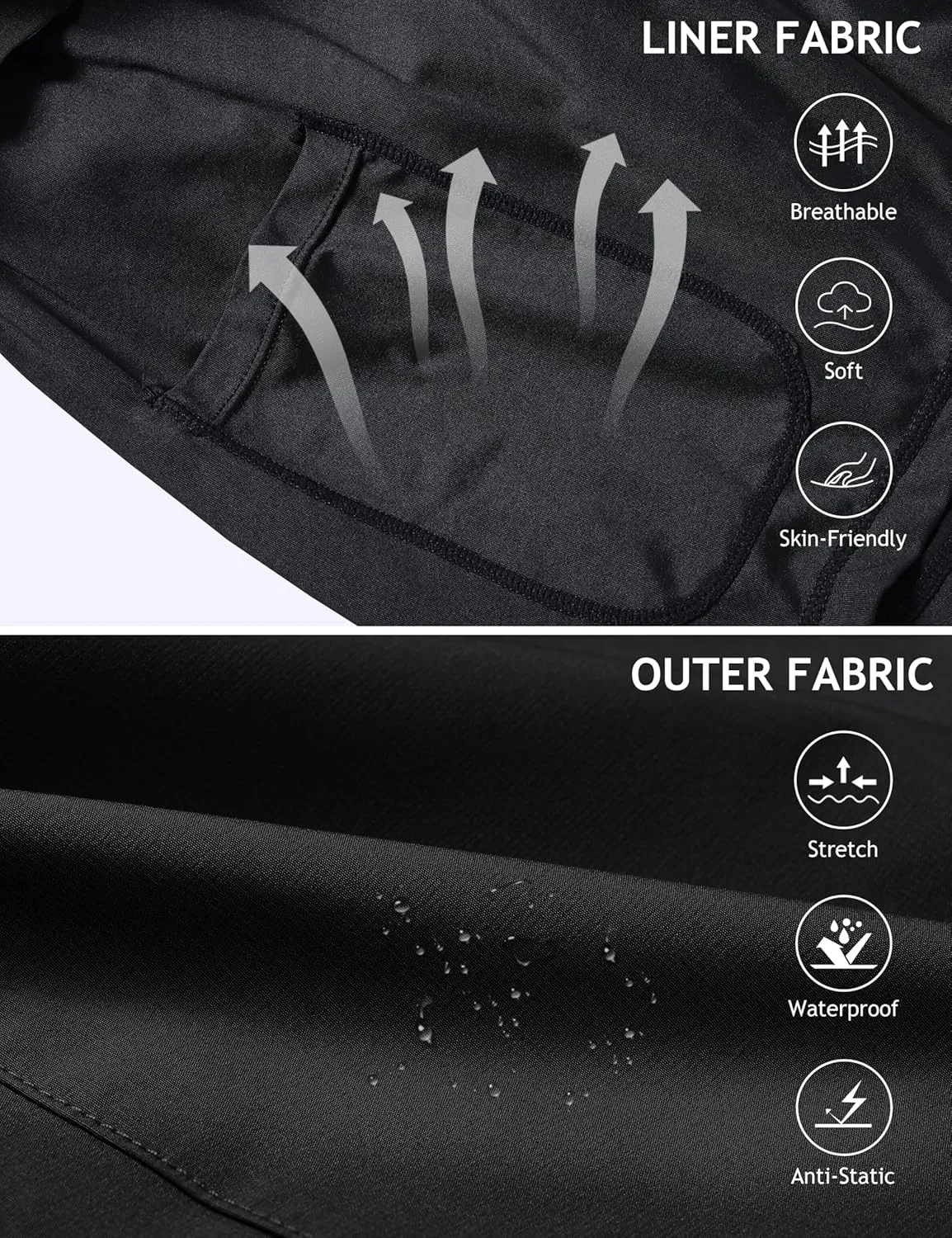 MoFiz Mens Swim Trunks 7inch Swim Shorts with Compression Liner Swimming Suits Board Shorts Surf Short Bathing Suit