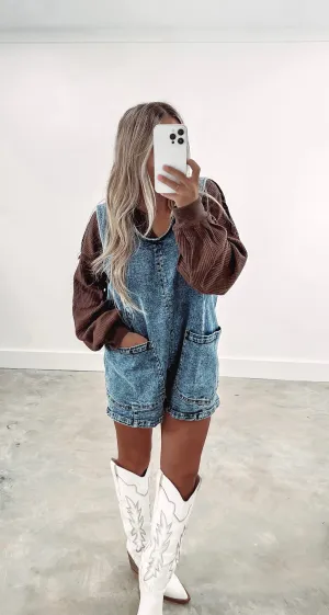 Mom Mode Denim Overalls