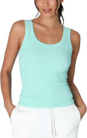 NIKIBIKI Women Seamless Reversible Ribbed Tank Top, Made in U.S.A, One Size