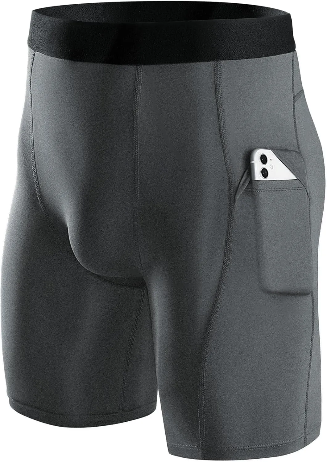 Niksa 1/2/4/5 Pack Compression Shorts Men, Spandex Running Shorts Athletic Workout Sport Performance Baselayer Underwear