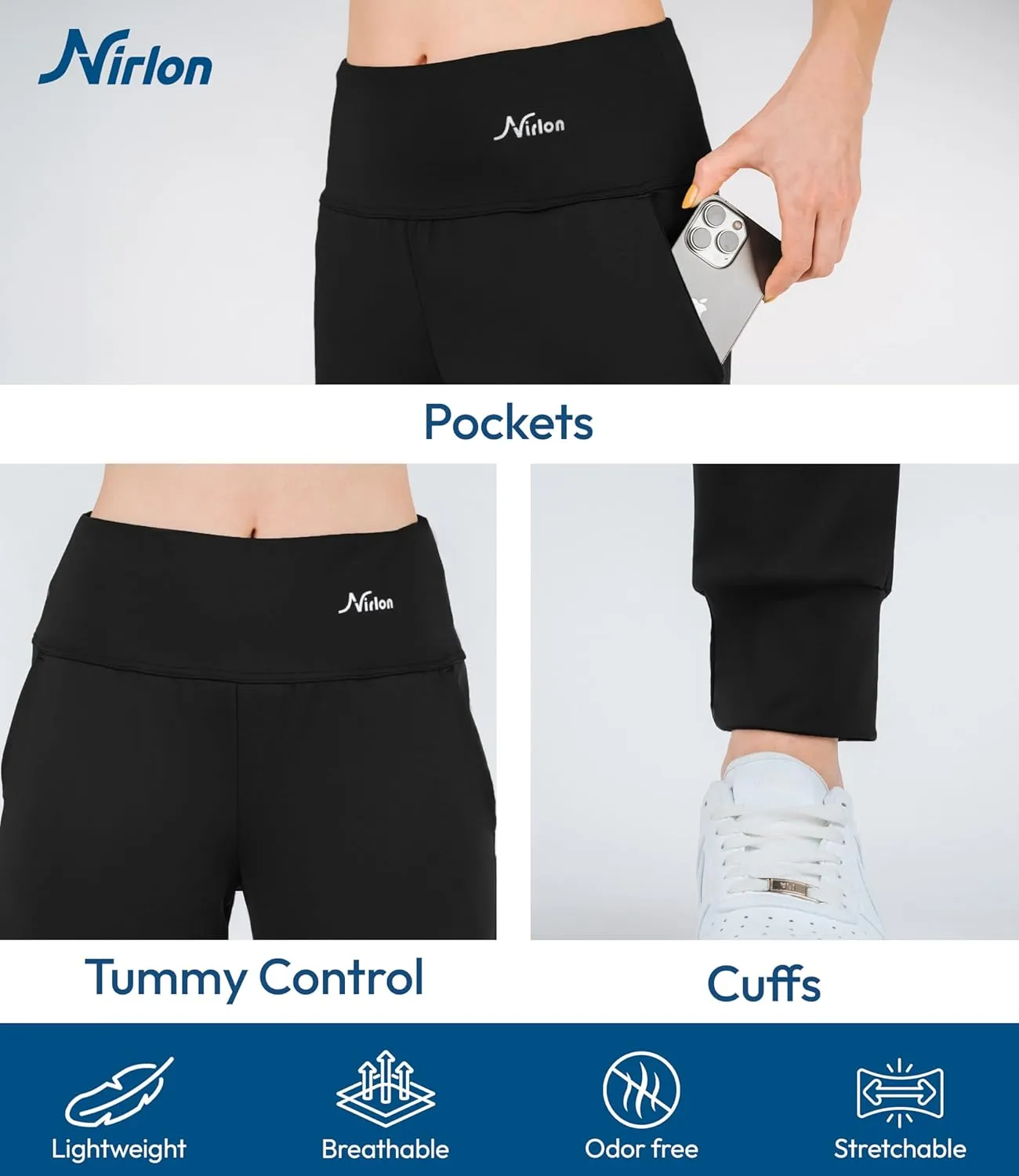 Nirlon Lightweight Joggers for Women - Lounge Pants with Pockets Women Wear for Workout Yoga Or Daily Use