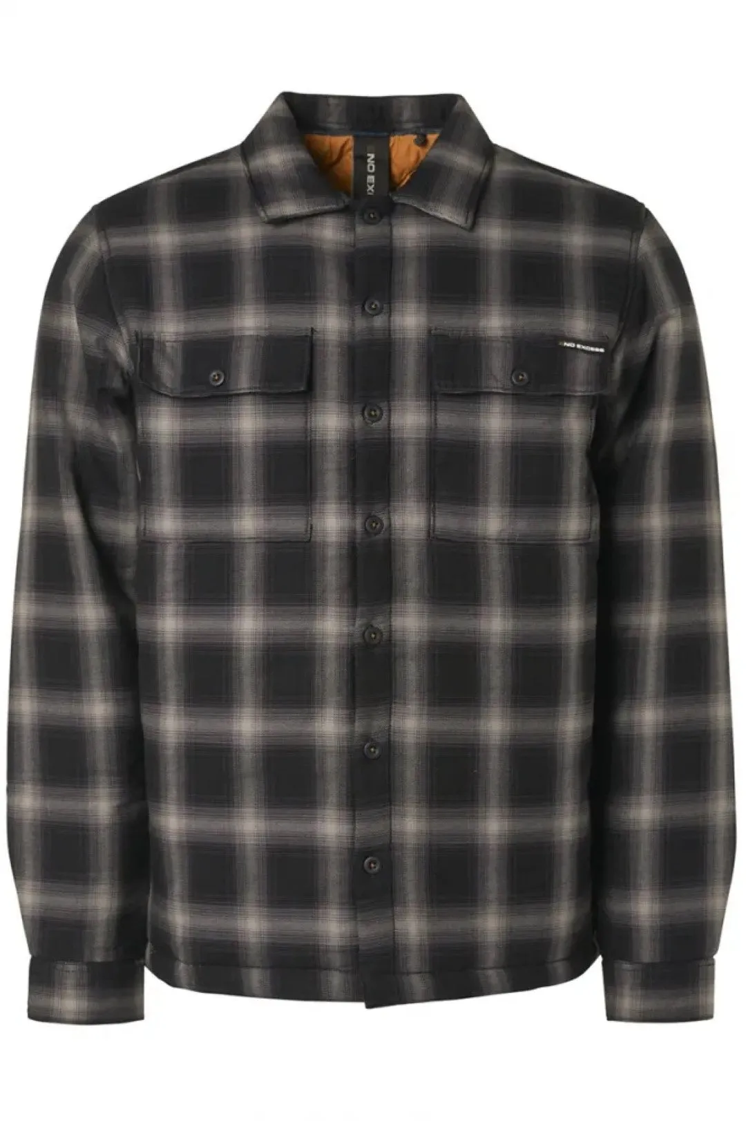 No Excess Button Check Jacket - Black