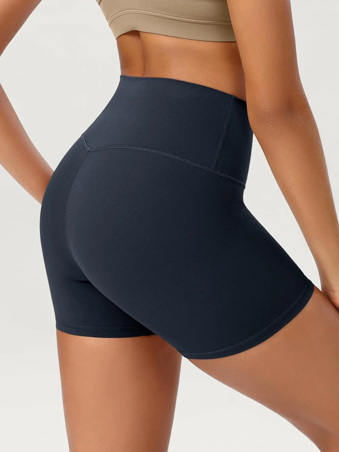 ODODOS 2-Pack Lounge Yoga Shorts for Women- 4" / 6" / 8" /10" High Waist Buttery Soft Biker Shorts