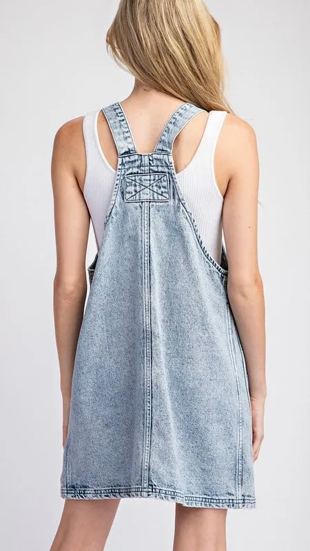 Patch Pocket Denim Jumper Dress