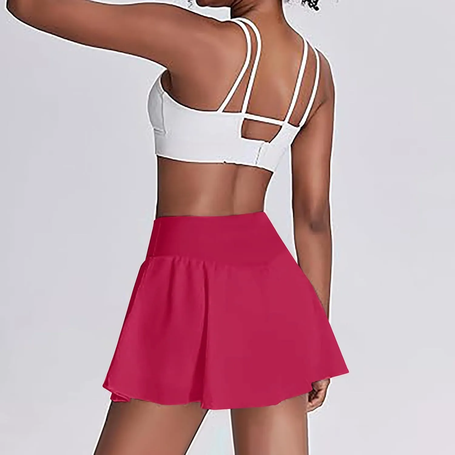 Pleated Tennis Skirts for Women High Waisted Golf Skorts Tummy Control Cheerleading Skirts Active Athletic Skort