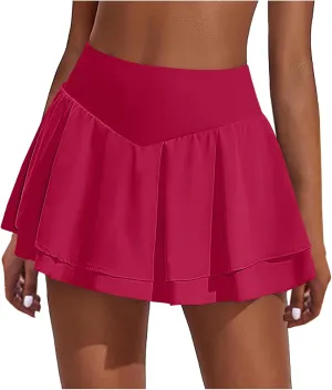 Pleated Tennis Skirts for Women High Waisted Golf Skorts Tummy Control Cheerleading Skirts Active Athletic Skort