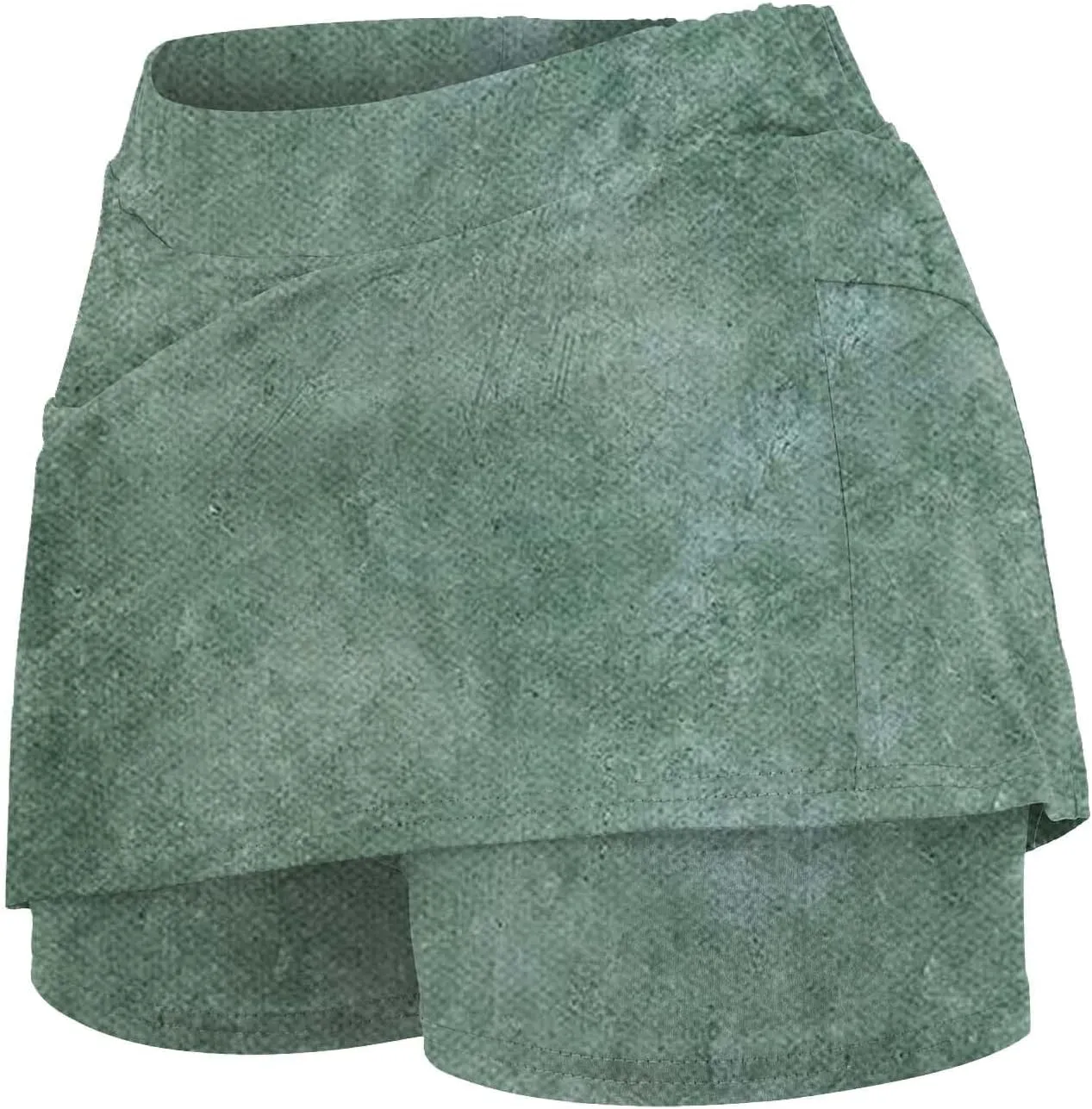 Plus Size Tennis Skirts for Women Camouflage Printed Mid Skirts with Pockets Quick Dry High Waisted Golf Skirts