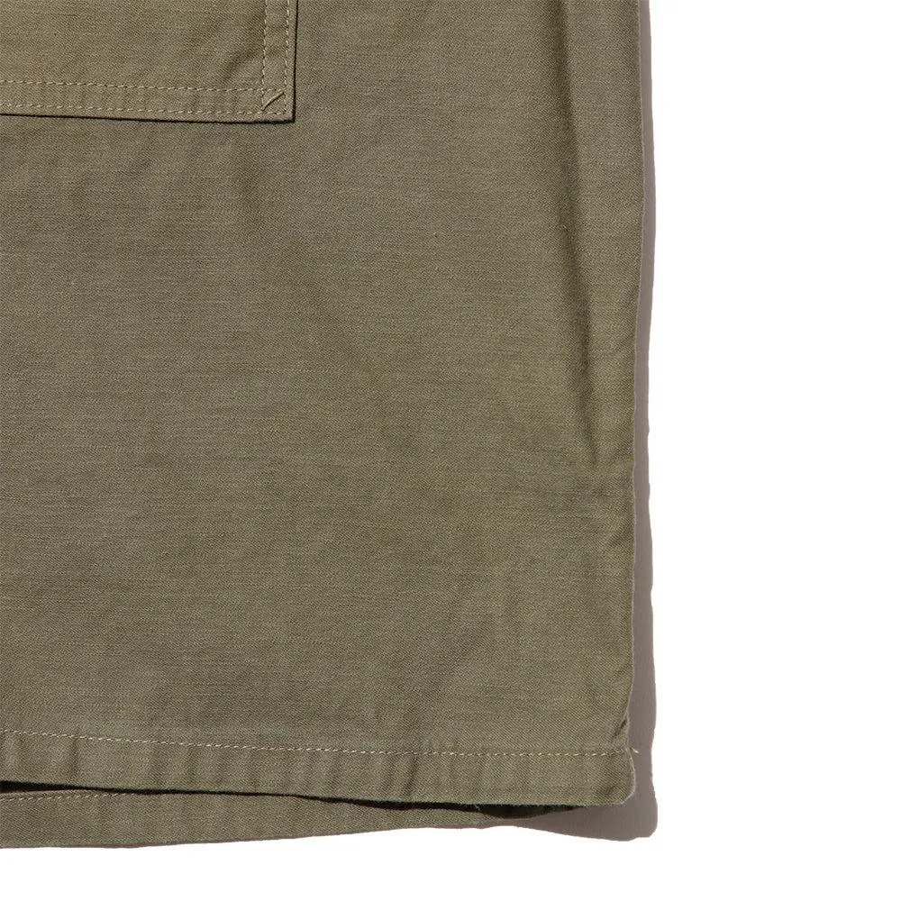 Post Overalls Army Shirt Vintage Sateen Olive