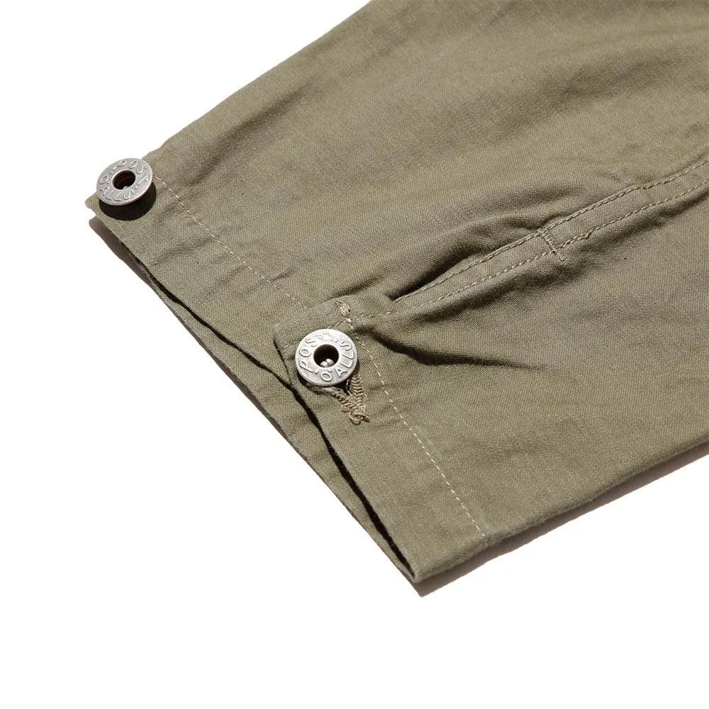 Post Overalls Army Shirt Vintage Sateen Olive