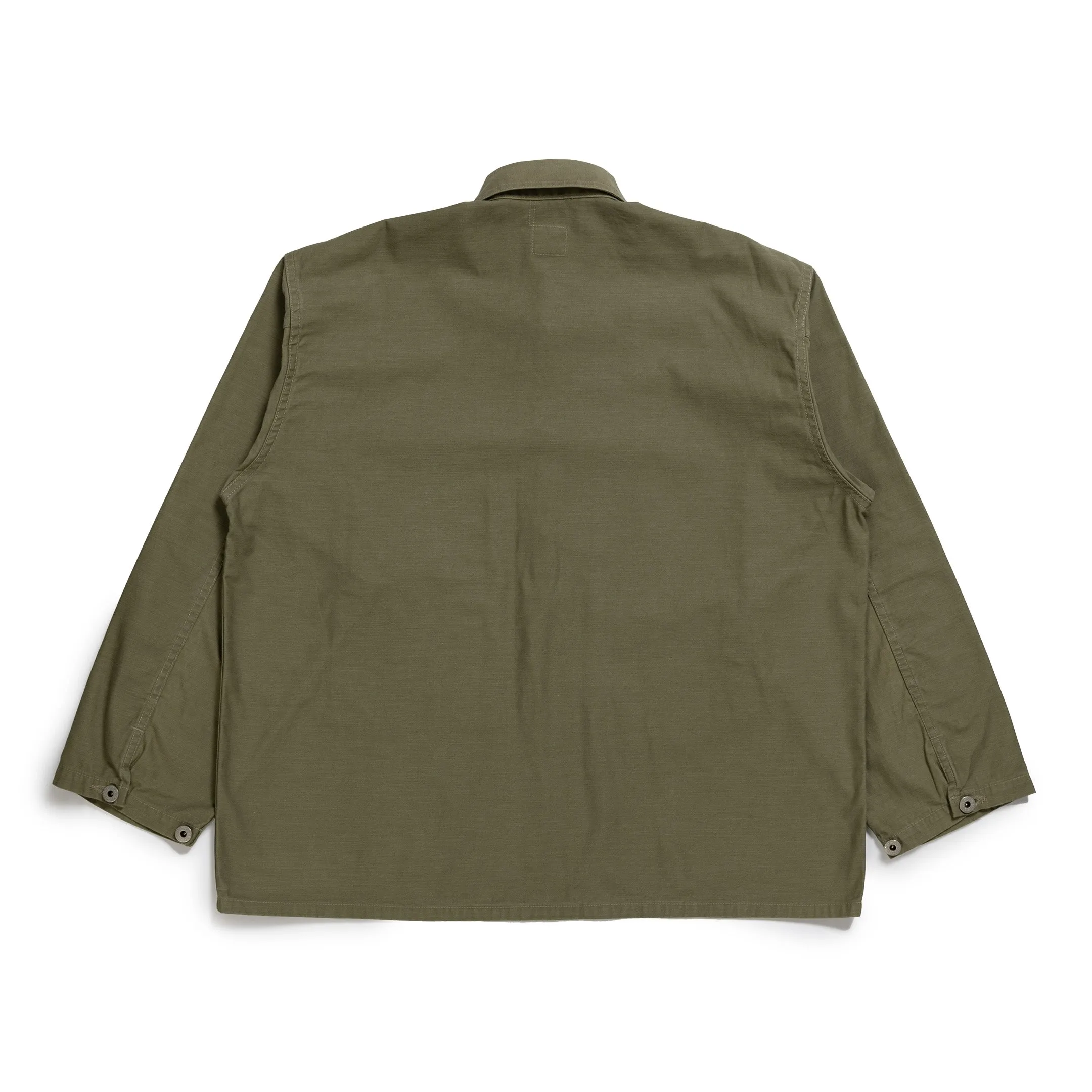 Post Overalls Army Shirt Vintage Sateen Olive