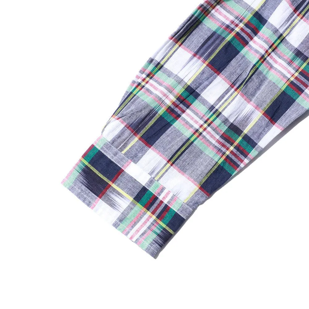 Post Overalls BD2 IKAT Madras Shirt Navy