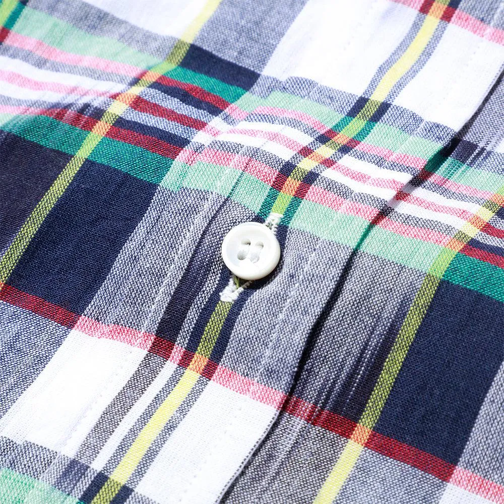 Post Overalls BD2 IKAT Madras Shirt Navy
