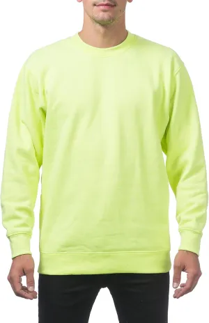 Pro Club Men's Plain Blank Crew Neck Fleece Pullover Sweater (9oz)