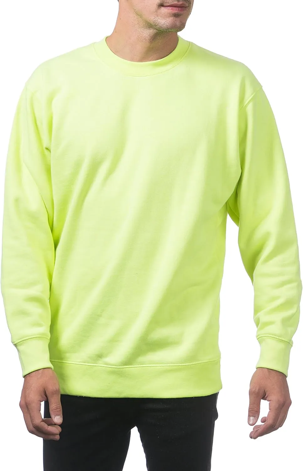 Pro Club Men's Plain Blank Crew Neck Fleece Pullover Sweater (9oz)