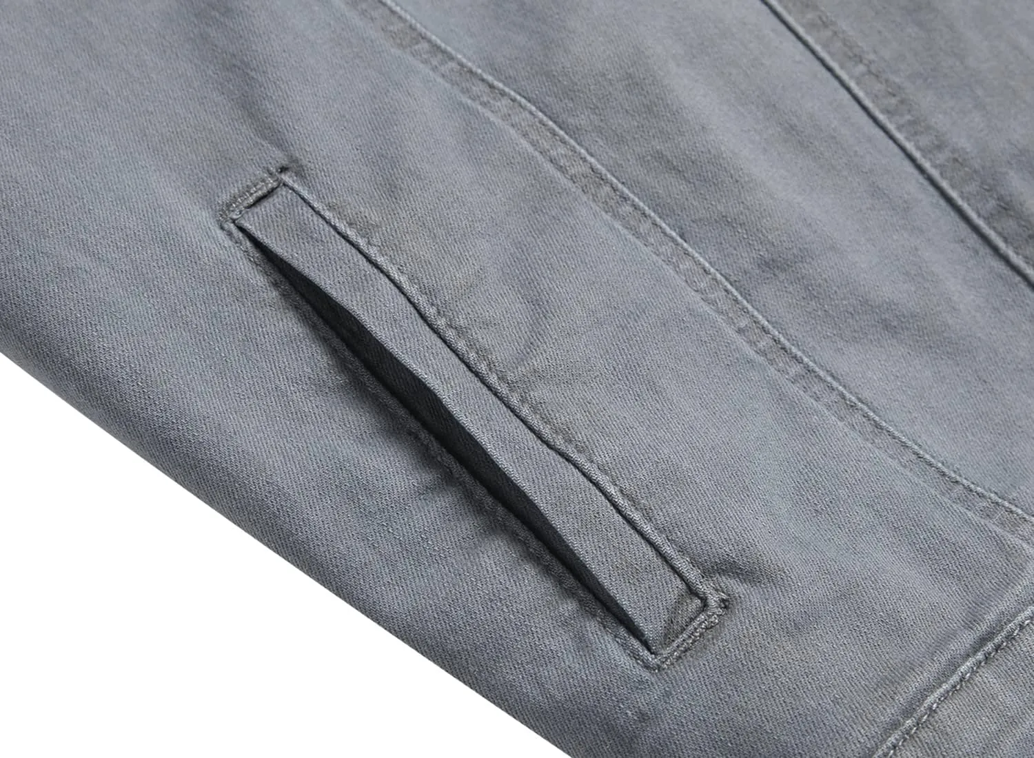 QIMYUM Jean Jacket For Men, Distressed Slim Denim Jacket