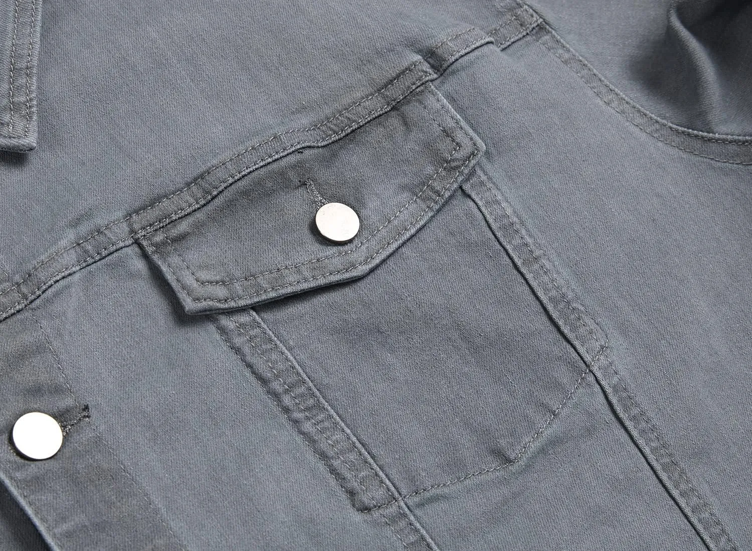 QIMYUM Jean Jacket For Men, Distressed Slim Denim Jacket