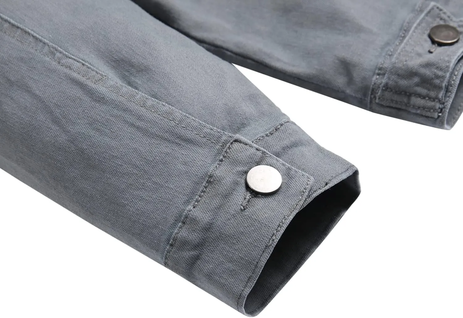 QIMYUM Jean Jacket For Men, Distressed Slim Denim Jacket