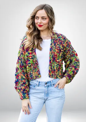 Rainbow Handmade Cardi |  Yellow