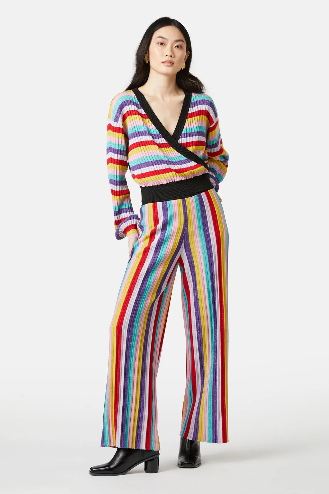 Rainbow Lurex Knit Pant