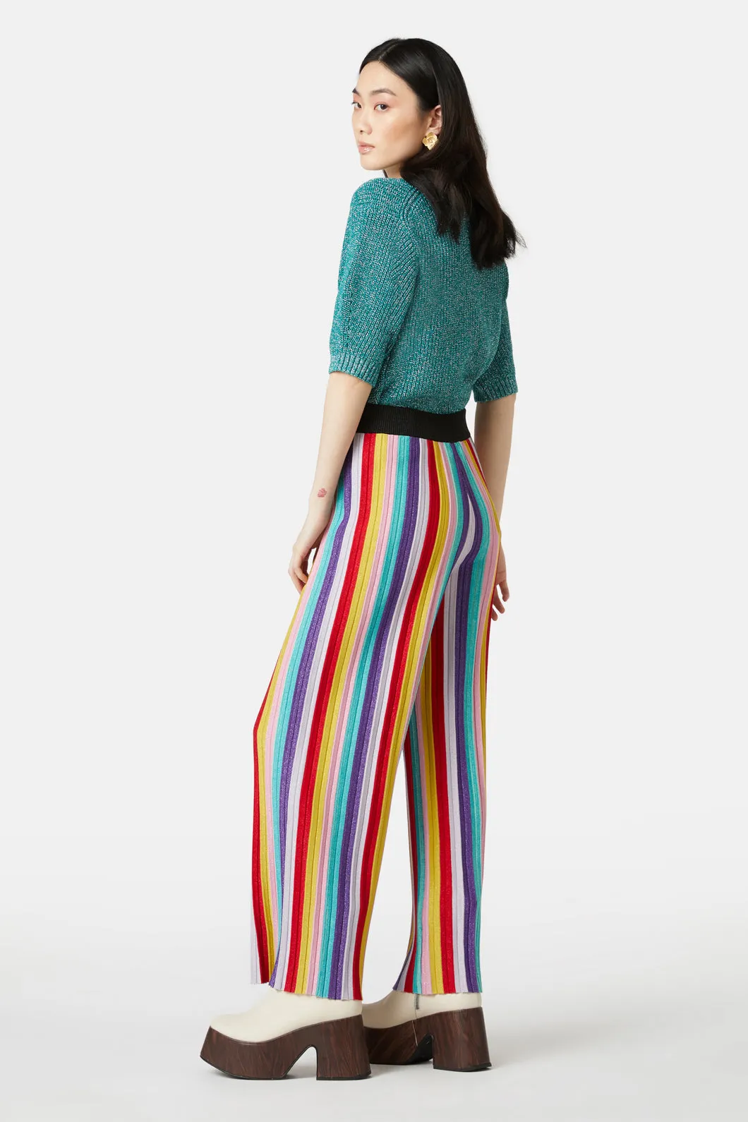 Rainbow Lurex Knit Pant