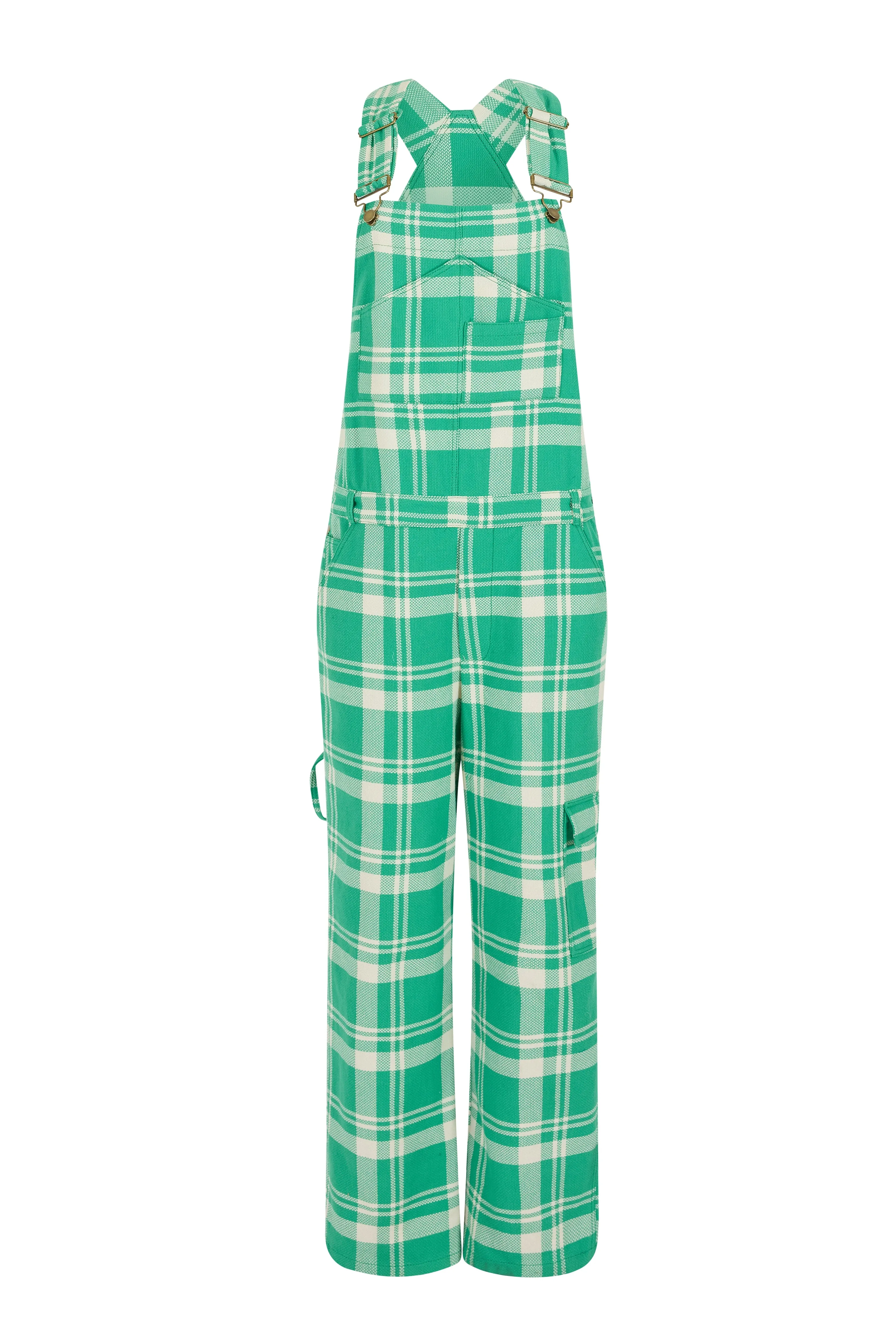 Rosie's Overalls in Woven Cotton Plaid