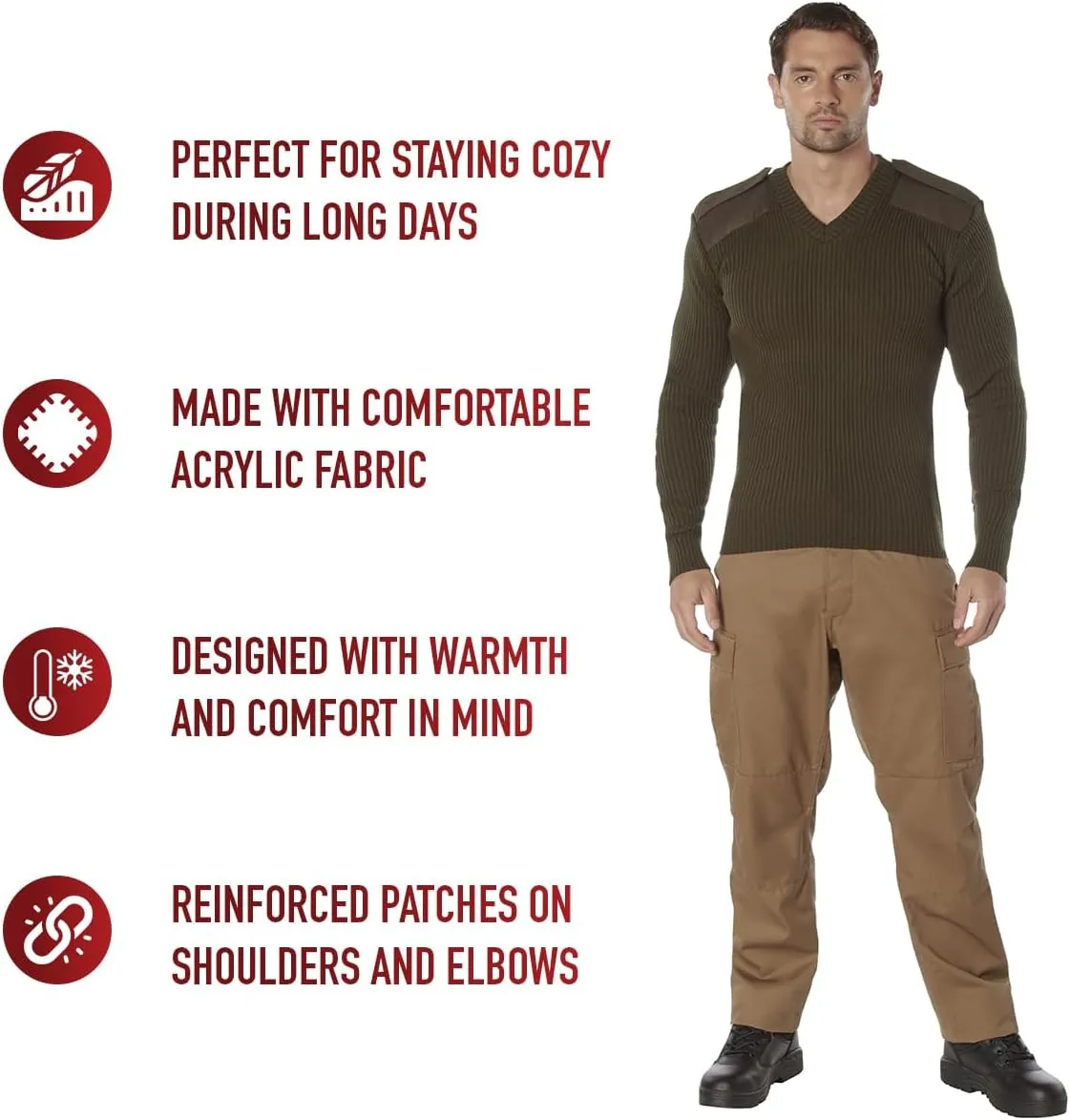 Rothco Acrylic V-Neck Sweater