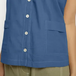 SeamsFriendly Patch Pocket Vegetable Dyed Handspun Cotton Camisole Top for Women