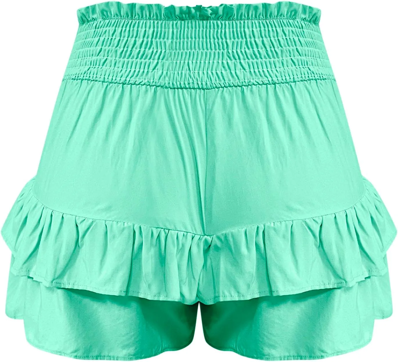 Shorts for Women Trendy Summer High Waisted Ruffle Tiered Skirt Skorts Dressy Casual Cute Flowy Beach Vacation Shorts