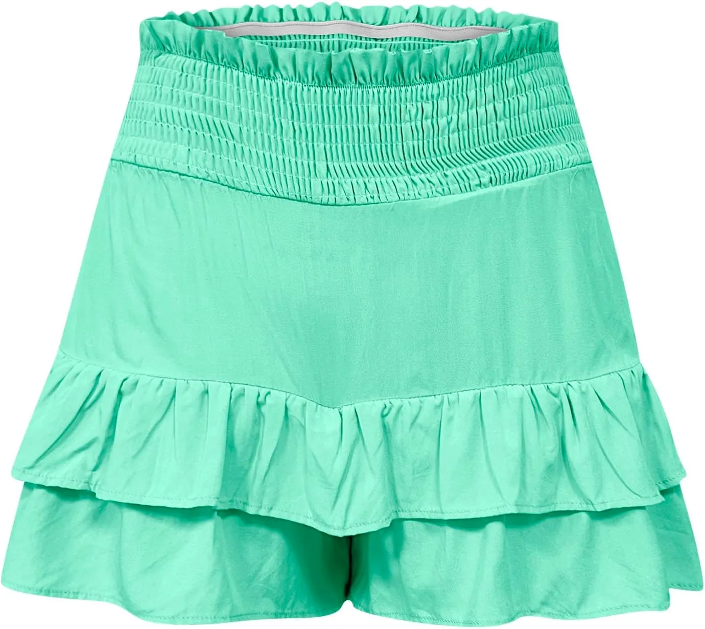 Shorts for Women Trendy Summer High Waisted Ruffle Tiered Skirt Skorts Dressy Casual Cute Flowy Beach Vacation Shorts