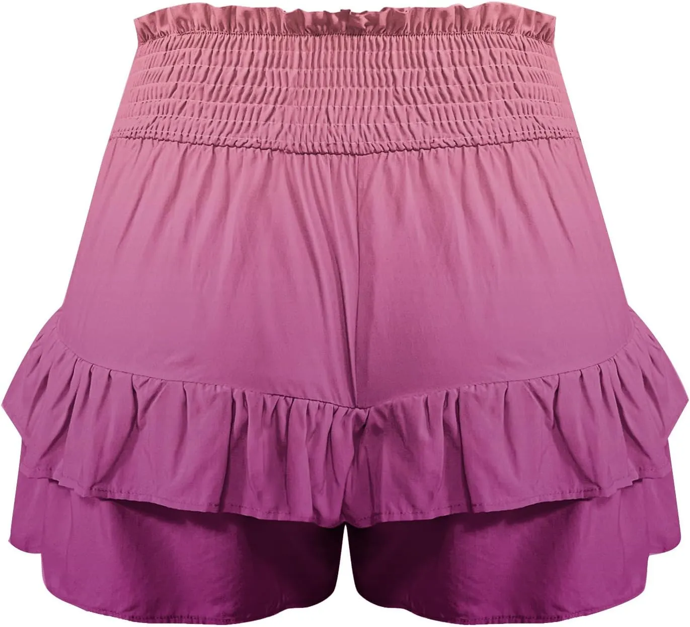 Shorts for Women Trendy Summer High Waisted Ruffle Tiered Skirt Skorts Dressy Casual Cute Flowy Beach Vacation Shorts