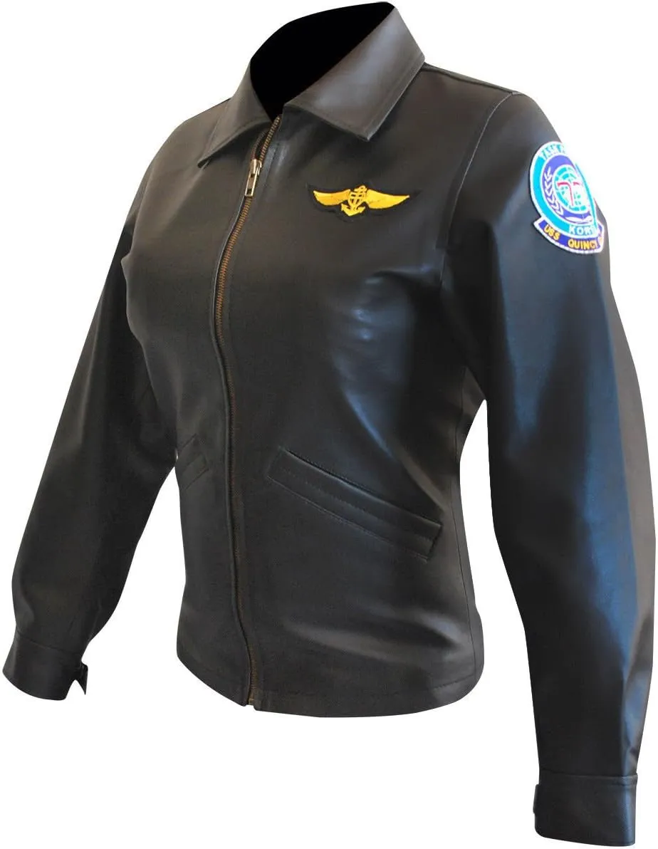 SpazeUp Women's Black Lambskin Leather Biker Jacket | Black Faux Leather Motorcycle Jacket for Women