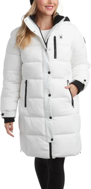 Spyder Women's Long Puffer Jacket - Insulated Full Length Windbreaker Long Down Coat Parka Jacket for Ladies (Sizes: S-XL)